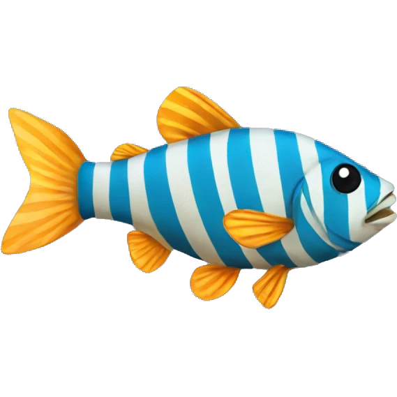 Big flat striped fish  emoji
