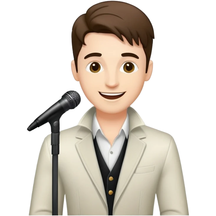 Happy Male Music Singer dressed with style emoji
