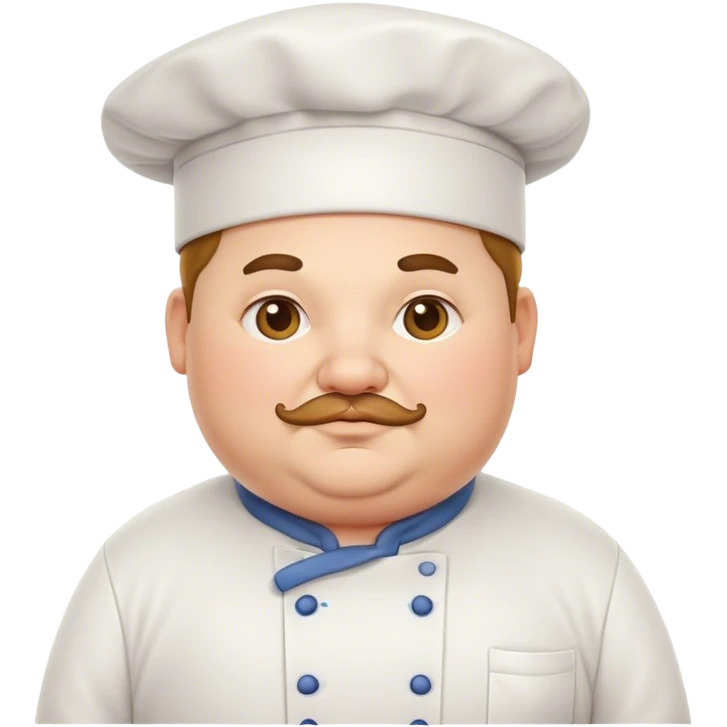 a very chubby chef emoji