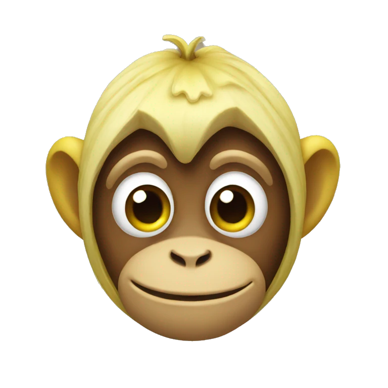 Banana monkey emoji