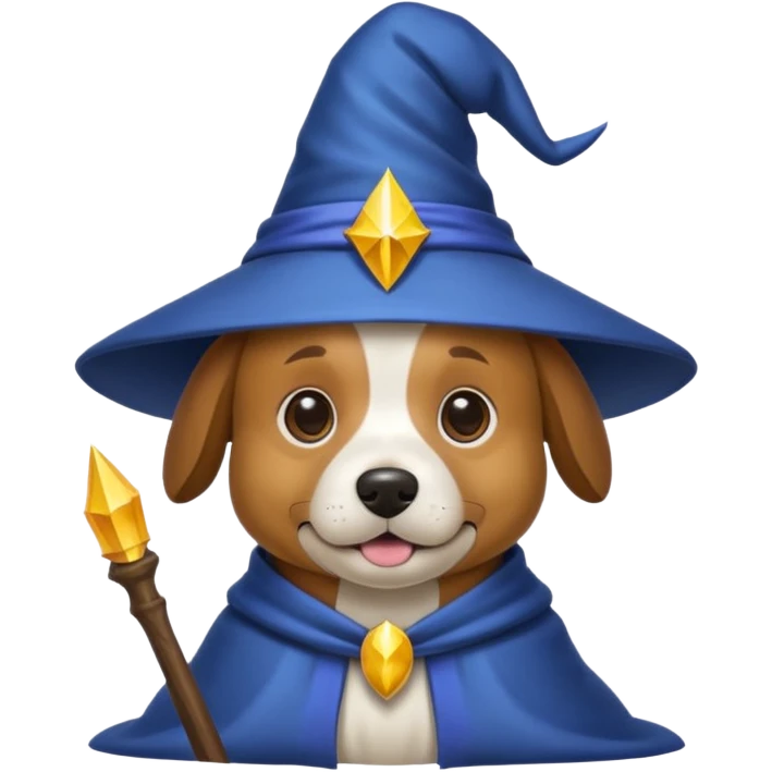 Dog wizard emoji