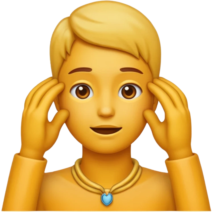 hands on neck emoji emoji