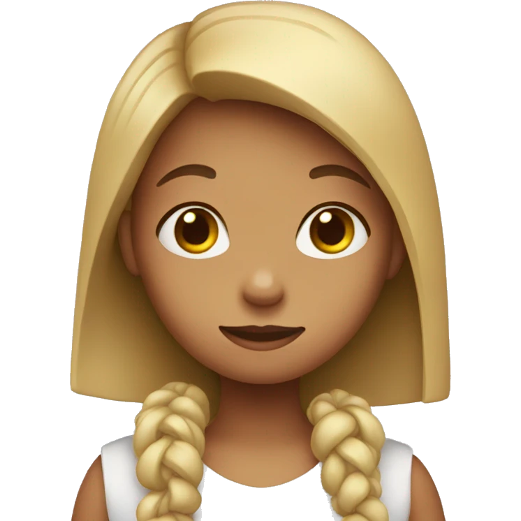 Girl holding a heart emoji