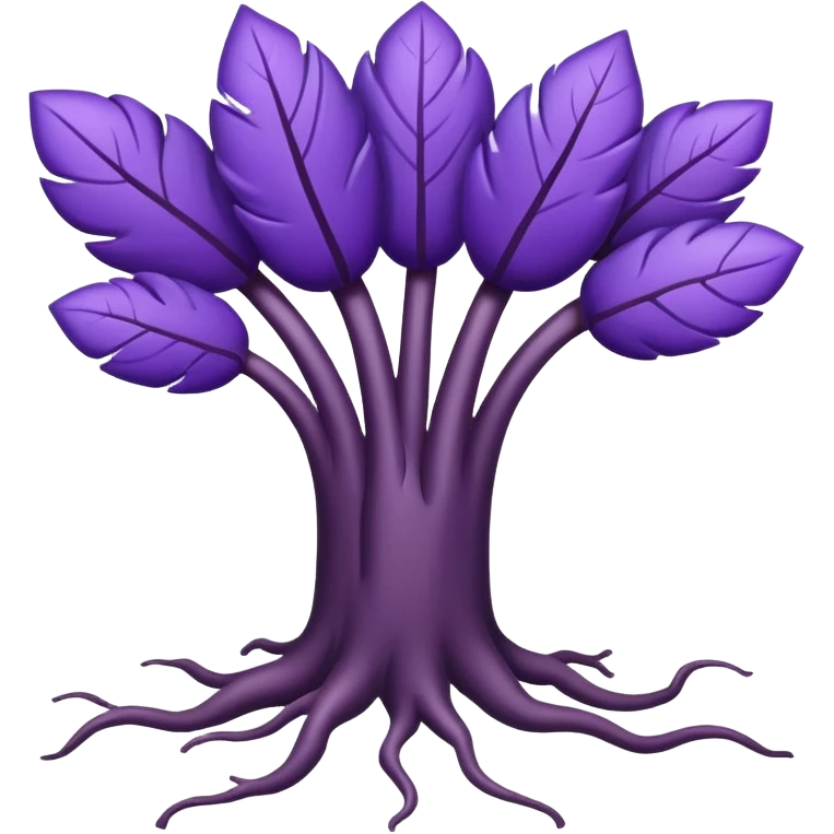 UBE root, very recognizable, clean, suitable as a brand logo emoji