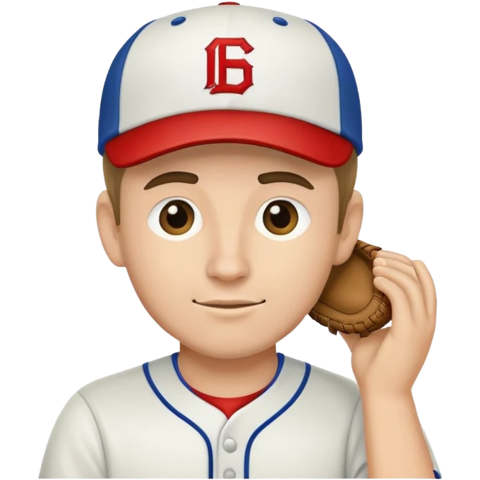 A baseball player tipping his hat emoji