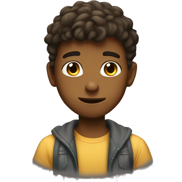 Shy boy emoji