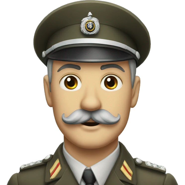 Ww2 german officer with charlie chaplins moustache emoji