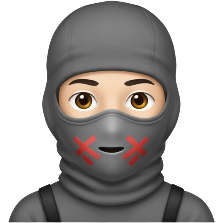 Full balaclava beanie grey skin  emoji