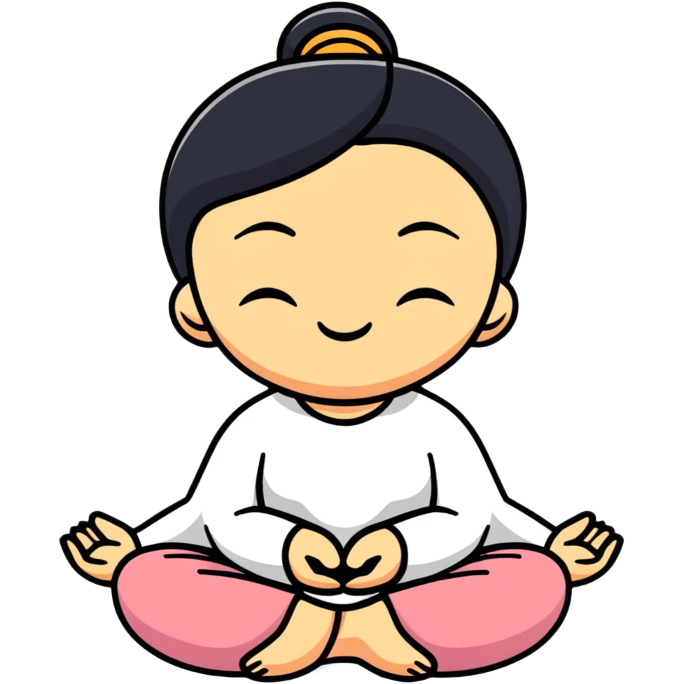Girl meditate  emoji