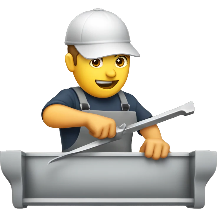 A guy cutting a trough  emoji