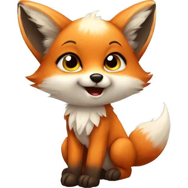 Baby fox with wings emoji