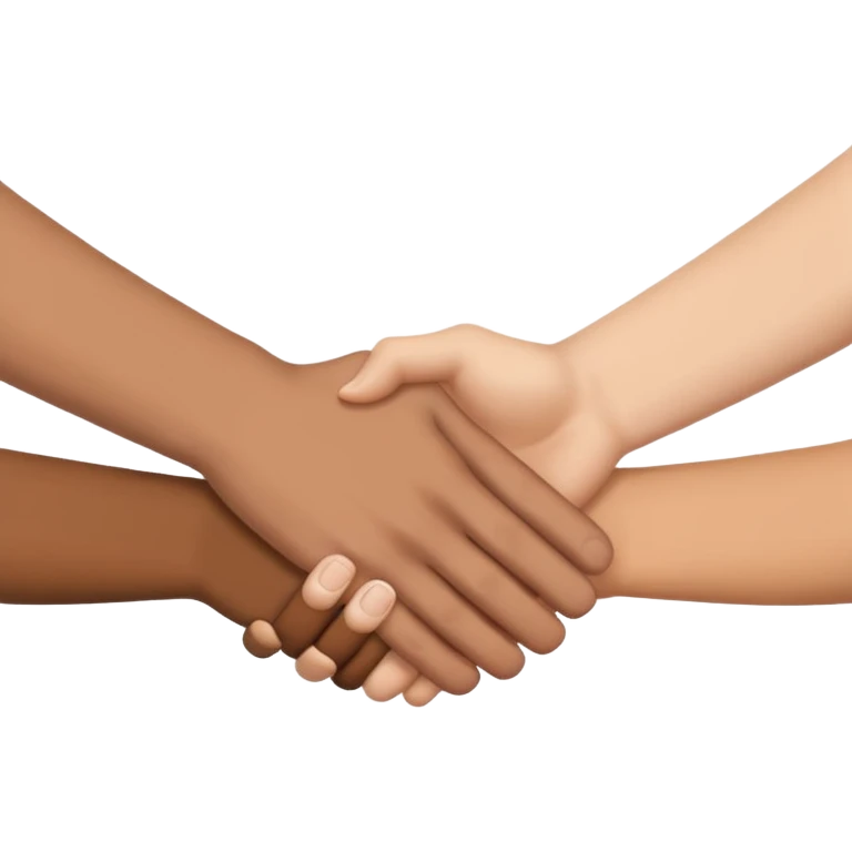 quad hand shake emoji