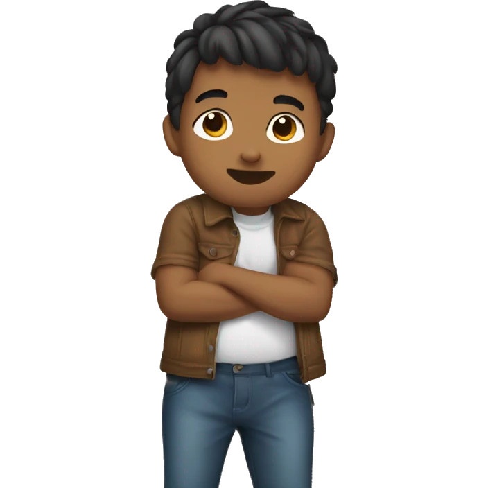 A boy kiss a belly  emoji