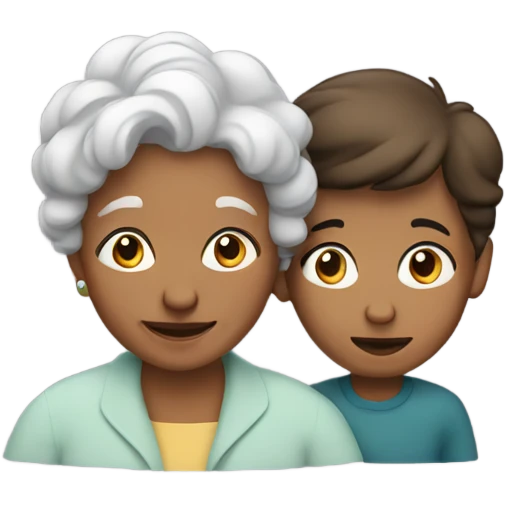 A grandmother with her boy emoji