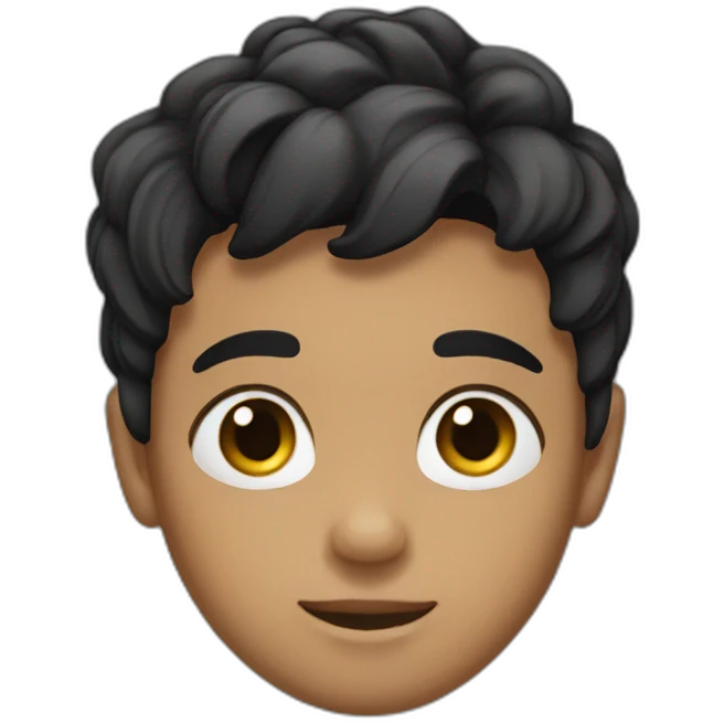 young boy with black faded hair emoji