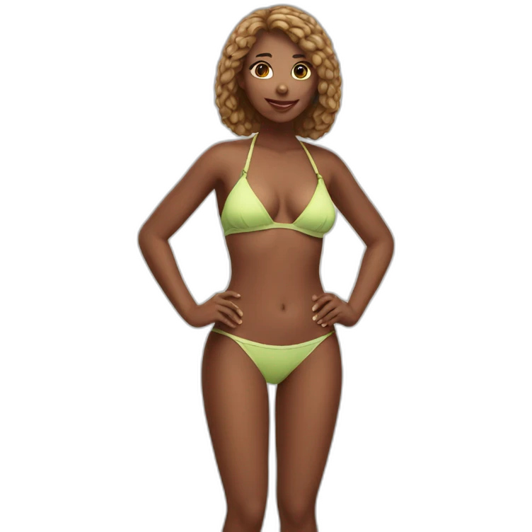 Girl with bikni emoji
