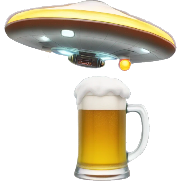 ufo with santa heat and beer emoji