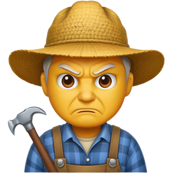 angry farmer  emoji
