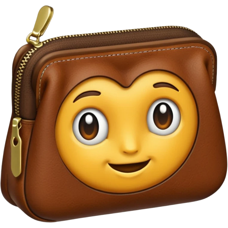 Coin purse, small, zipper emoji