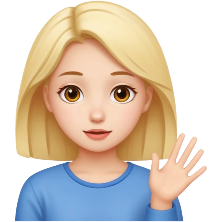 Girl doing uwu face  emoji