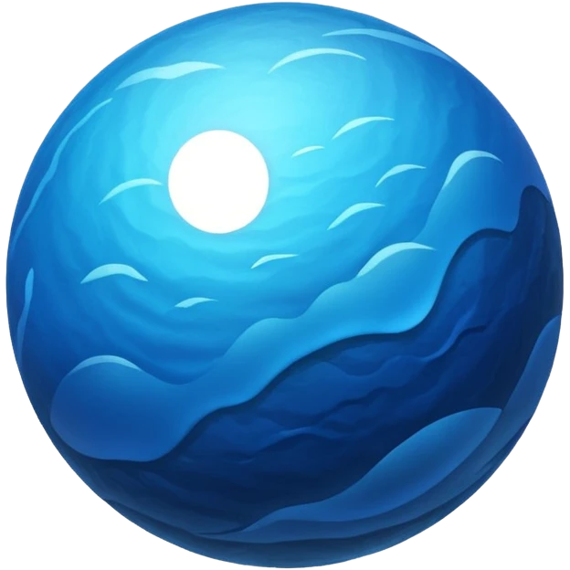 Can you make me an emoji of a blue planet? Without a face, like and actual planet emoji