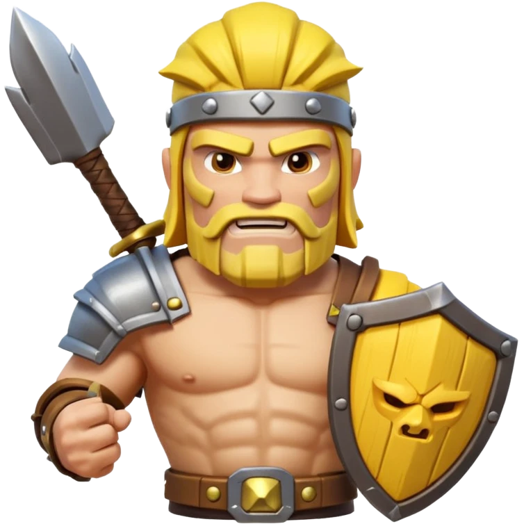 BARBARO DE CLASH OF CLANS QUE TIENE PELO AMARILLO emoji
