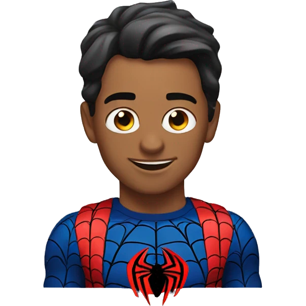 Spiderman with batman emoji