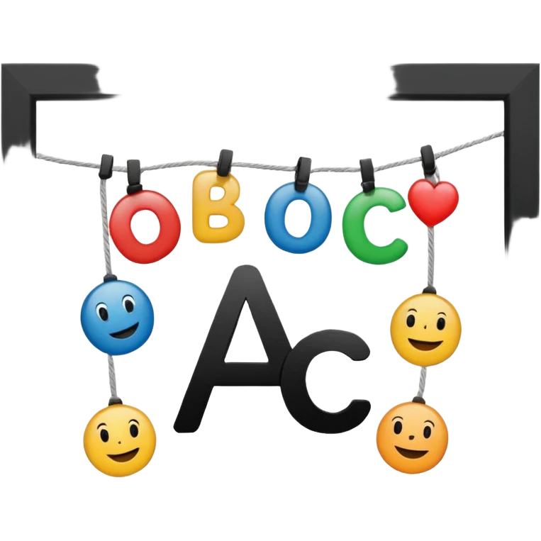 quiero crear iconos para string, Cadena de caracteres (string):    'abc',    '123',    'a1@!',    "a1@!"    emoji