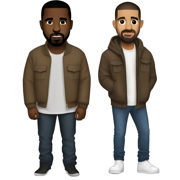 Kanye and Drake  emoji