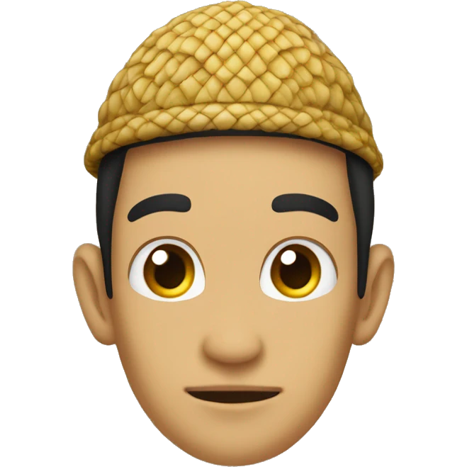 Naga dengan topi kecil emoji