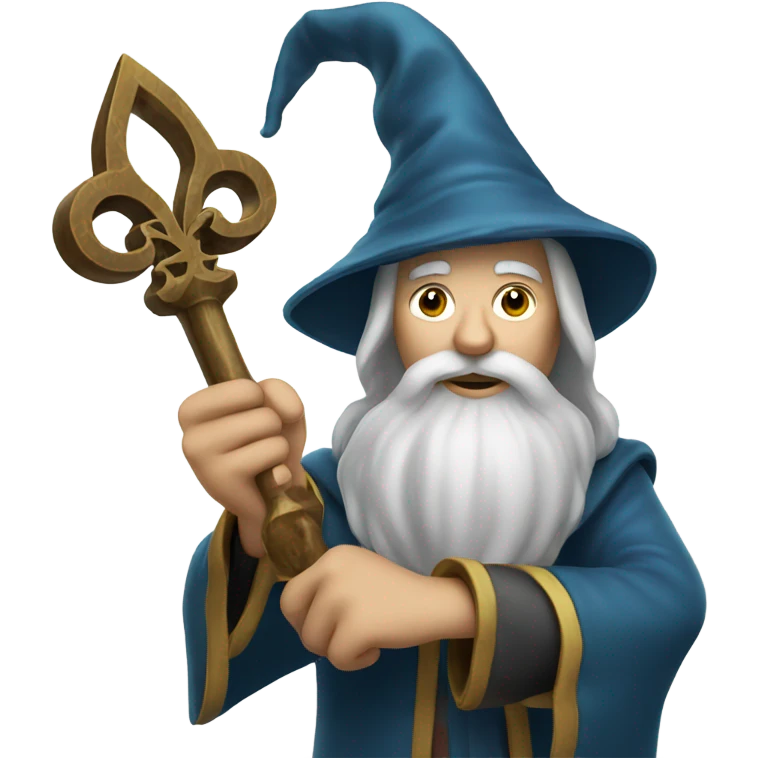 wizard have holding big key emoji
