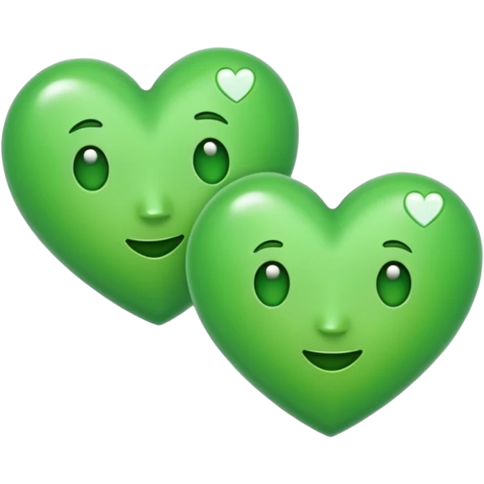 two green hearts together classic emoji style emoji