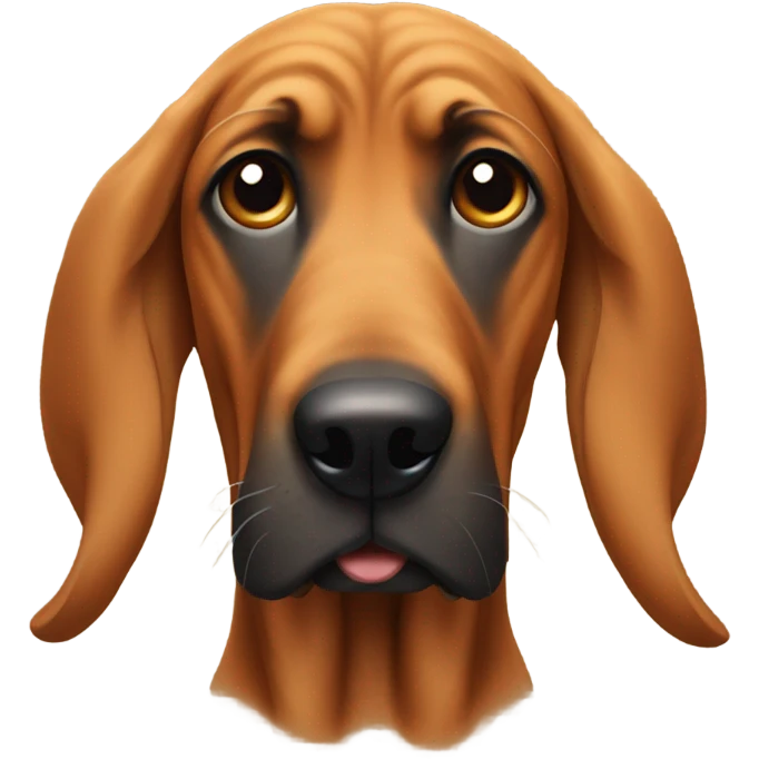 A happy bloodhound. emoji