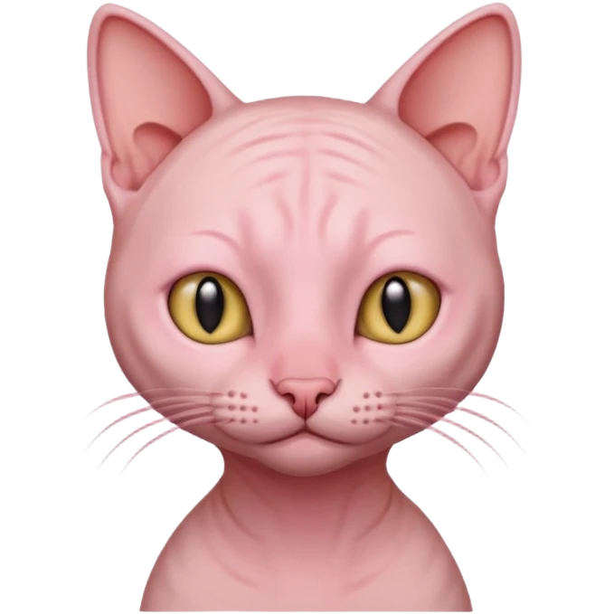 Bald cat emoji
