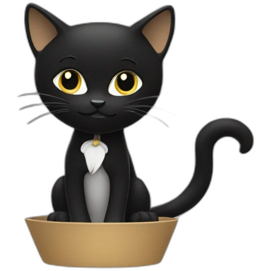 Chat noir et blanc emoji
