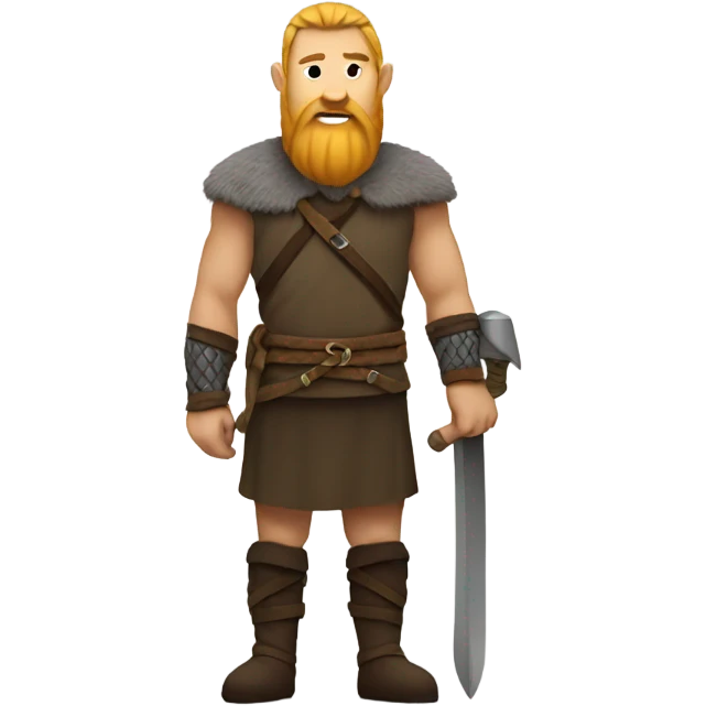Viking in full height emoji