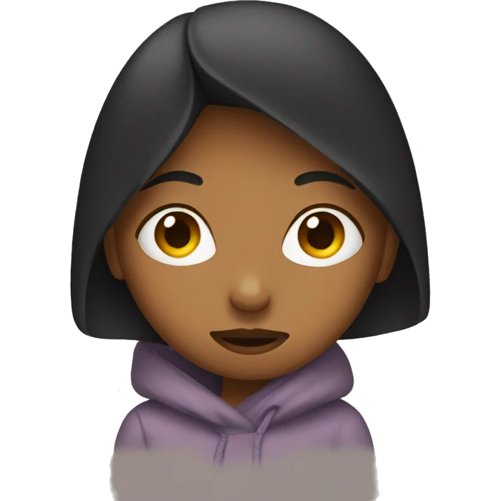 A girl hiding her face emoji