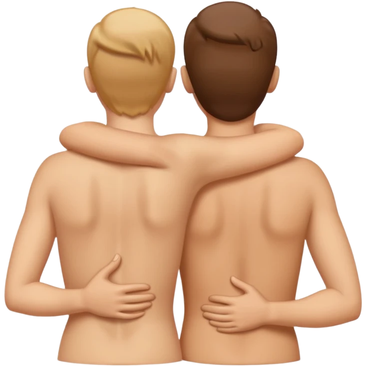 rubbing each others back emoji