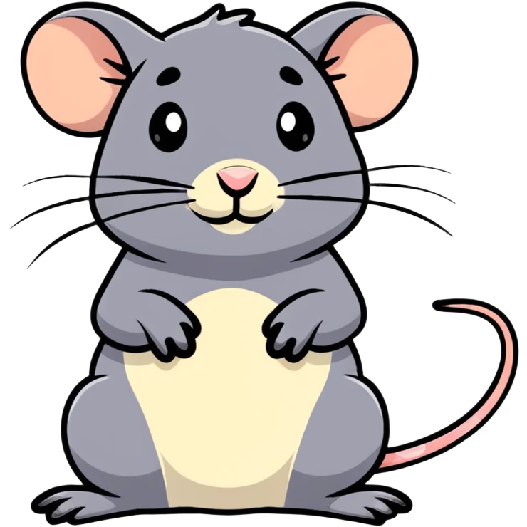 adorable little rat with tiny paws emoji