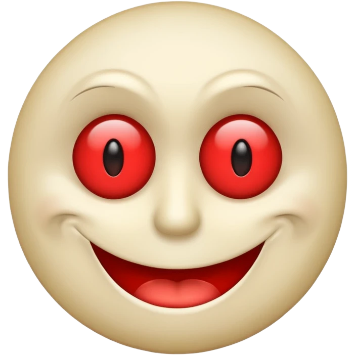 Insane smiley face  who wants to spend money and looks evil but make it with red tired eyes because it’s addicted  emoji