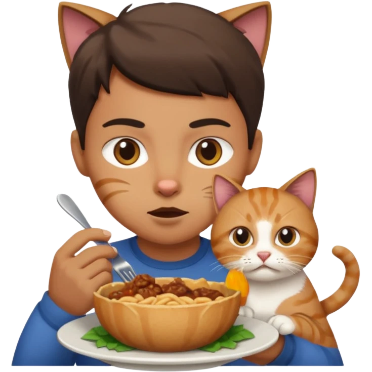 person eating a cat emoji