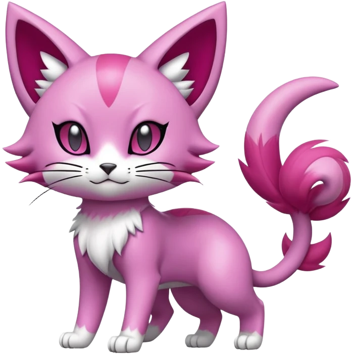 Liepard-Skitty-Delcatty-Pokémon-Fakémon-hybrid-creature (full body) emoji