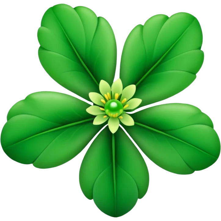 detailed Green flower emoji