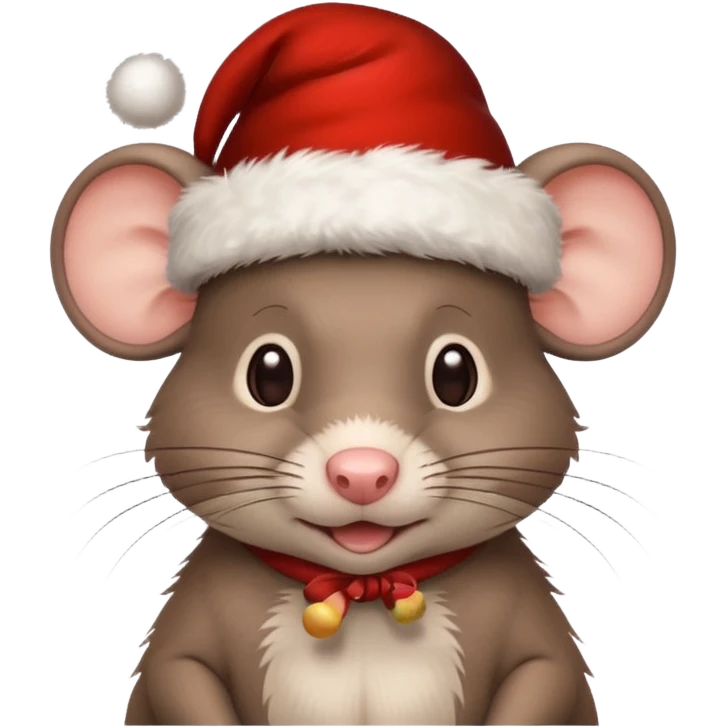Rat with Christmas hats emoji