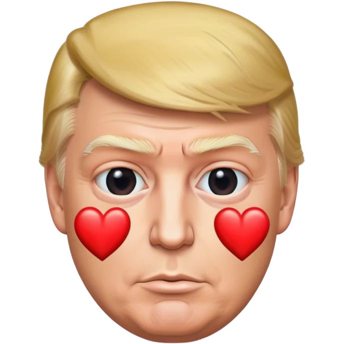 trump shows a heart emoji