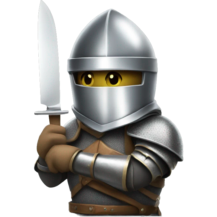 Knight with a kitchen knife in hand emoji