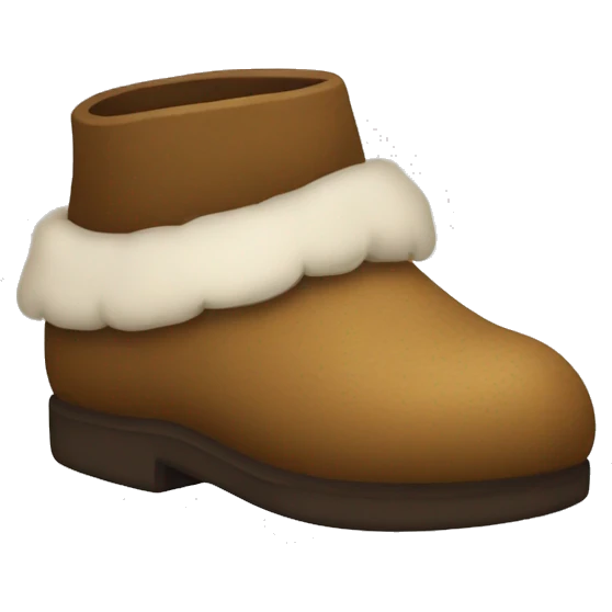 Pantuflas marrones  emoji