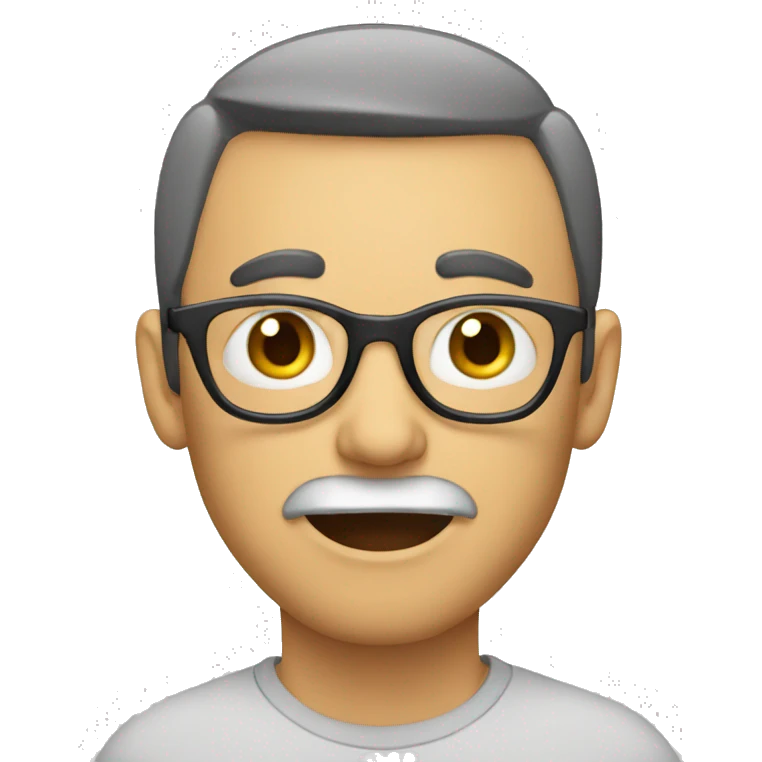 a man who does mewing emoji