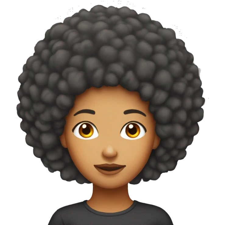 a lightskin girl with an orange afro emoji
