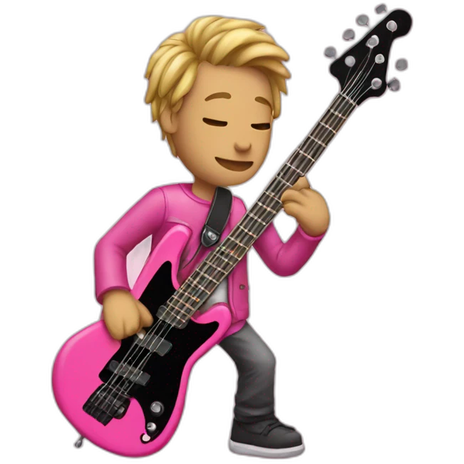 Bassguitar-player-pink emoji